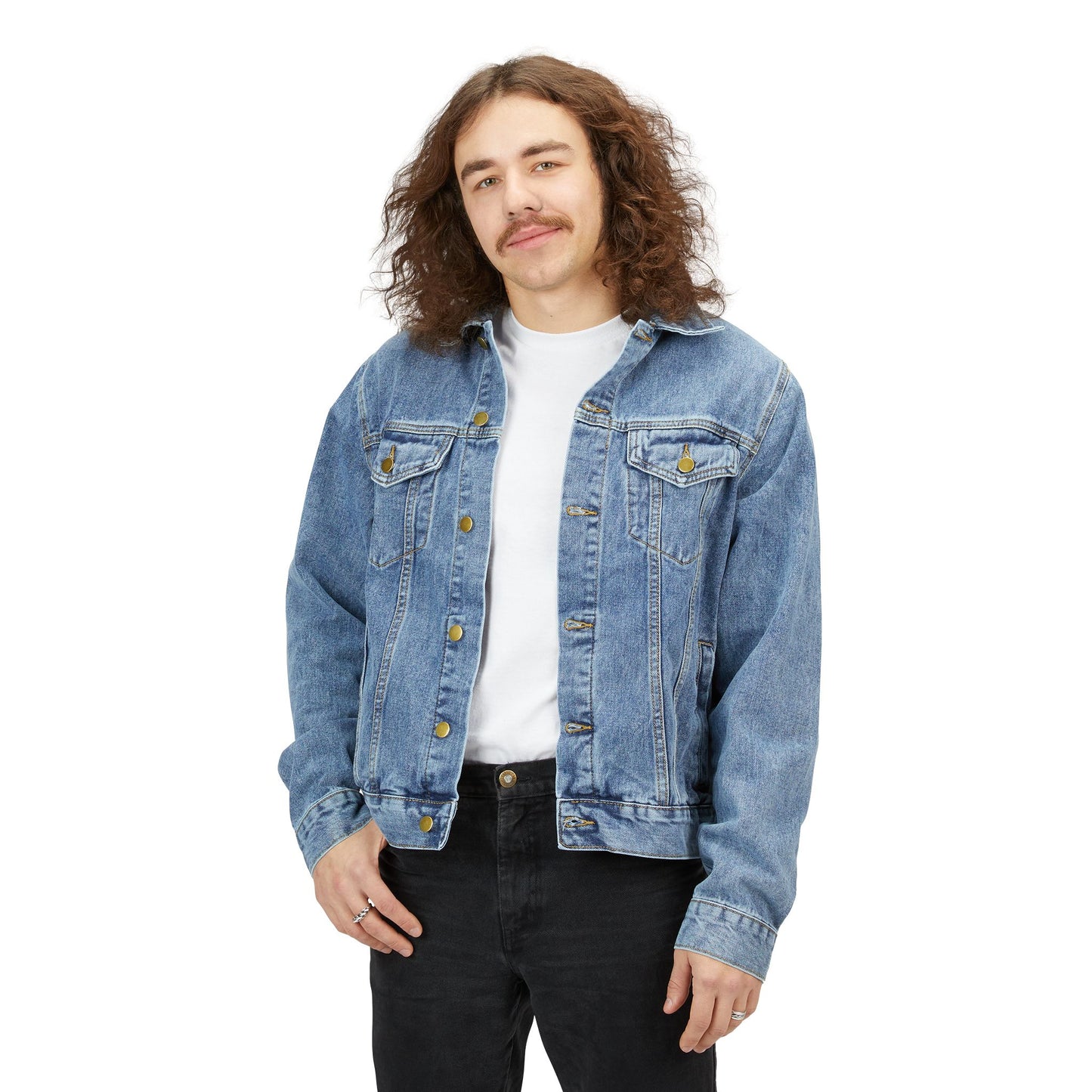 Club-O Men's Denim Jacket | Custom Back Panel Design | Premium Oversized Fit