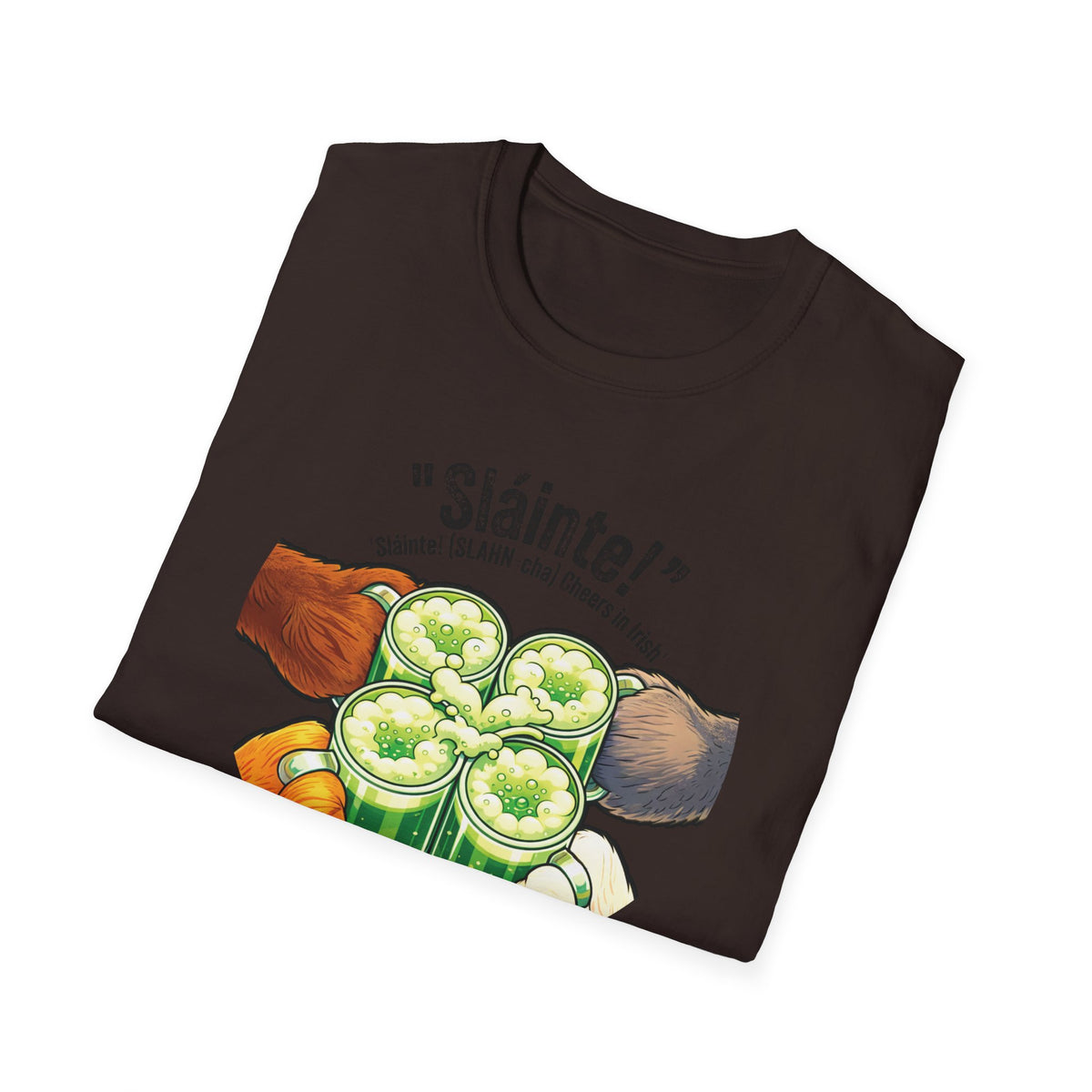 Sláinte St Patrick's Day Shirt - Furry Convention Irish Toast Tee