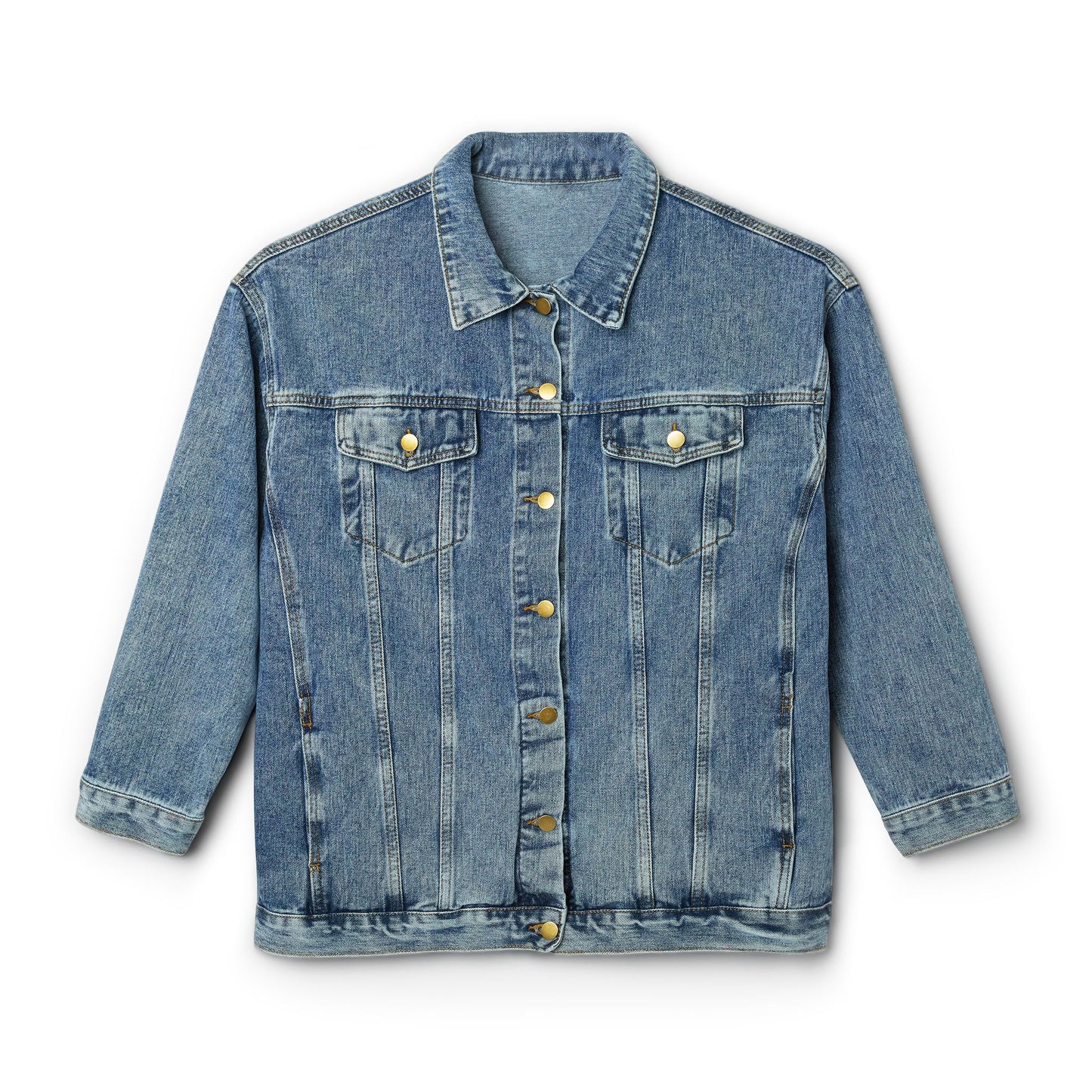 Club-O Women's Denim Jacket | Custom Back Panel Design | Premium Oversized Fit