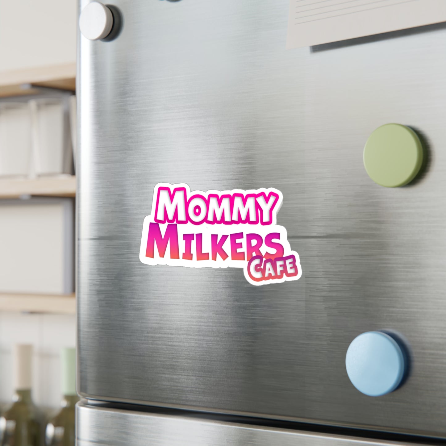 Mommy Milkers Cafe Sticker | Kiss-Cut Vinyl Decal | Waterproof DJ Merch