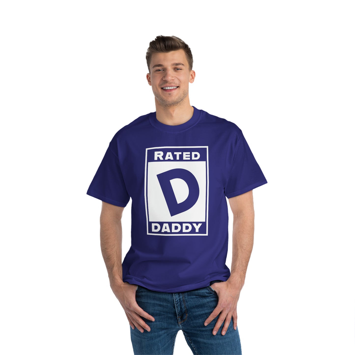 Rated D for Daddy Shirt | Funny Dad Tee | Beefy-T Cotton Shir