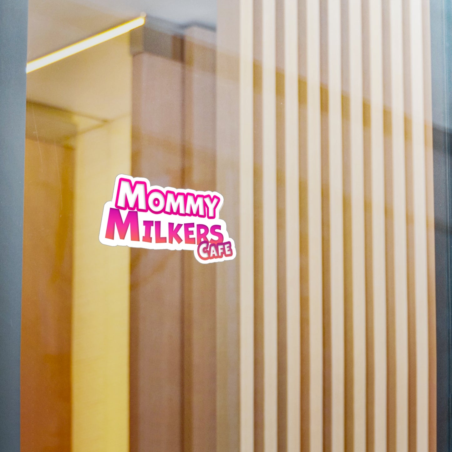 Mommy Milkers Cafe Sticker | Kiss-Cut Vinyl Decal | Waterproof DJ Merch