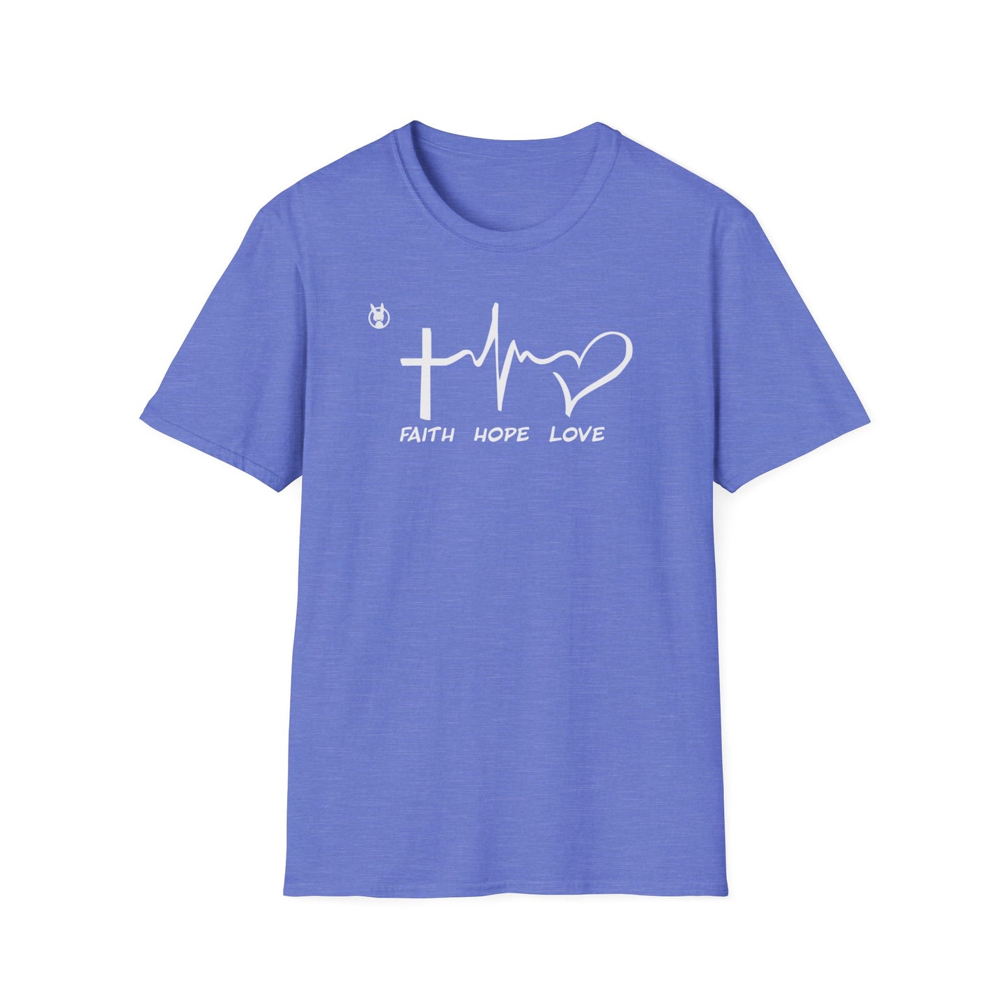 FLH Faith Hope Love T-Shirt | Front Logo Softstyle Tee | Inspirational Apparel