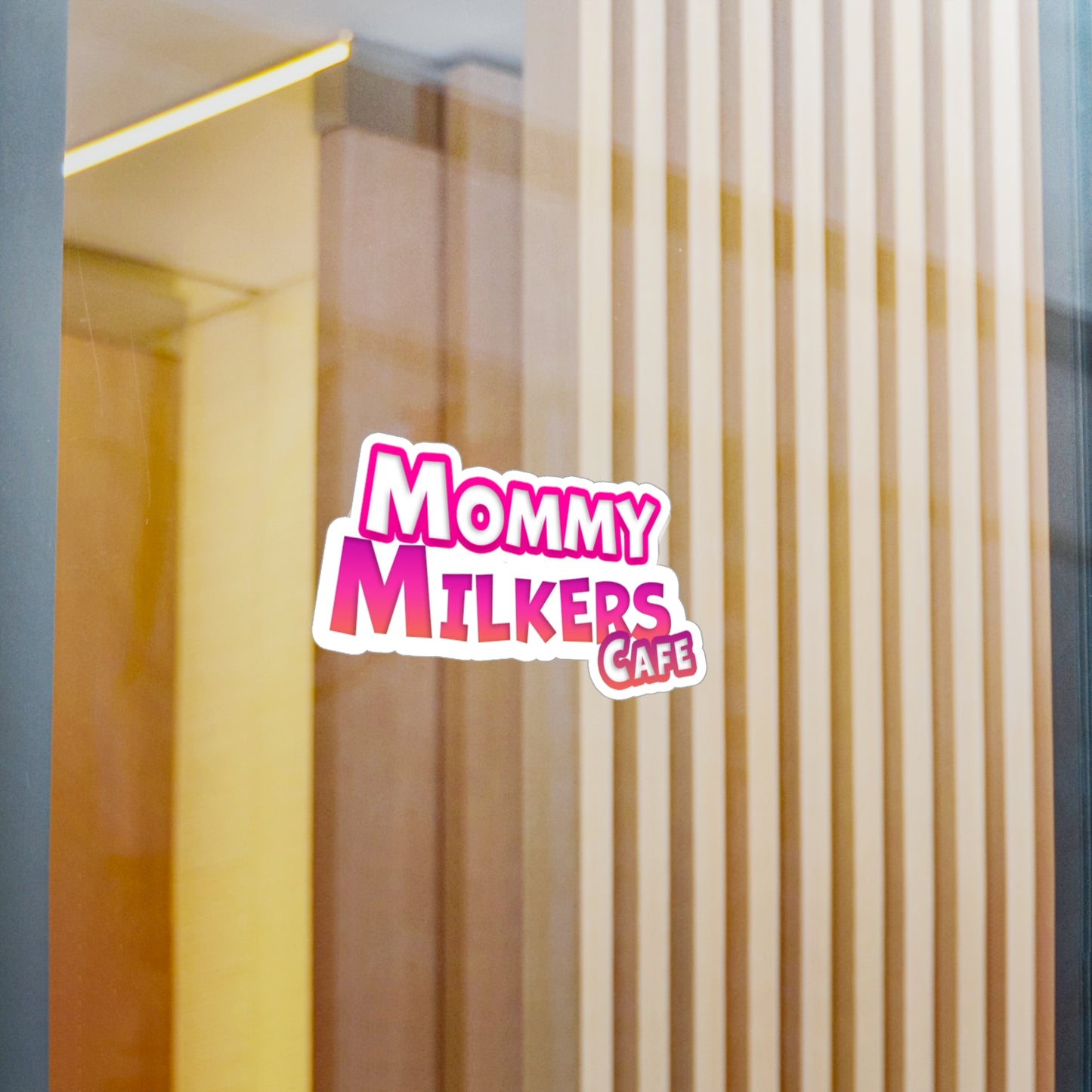 Mommy Milkers Cafe Sticker | Kiss-Cut Vinyl Decal | Waterproof DJ Merch