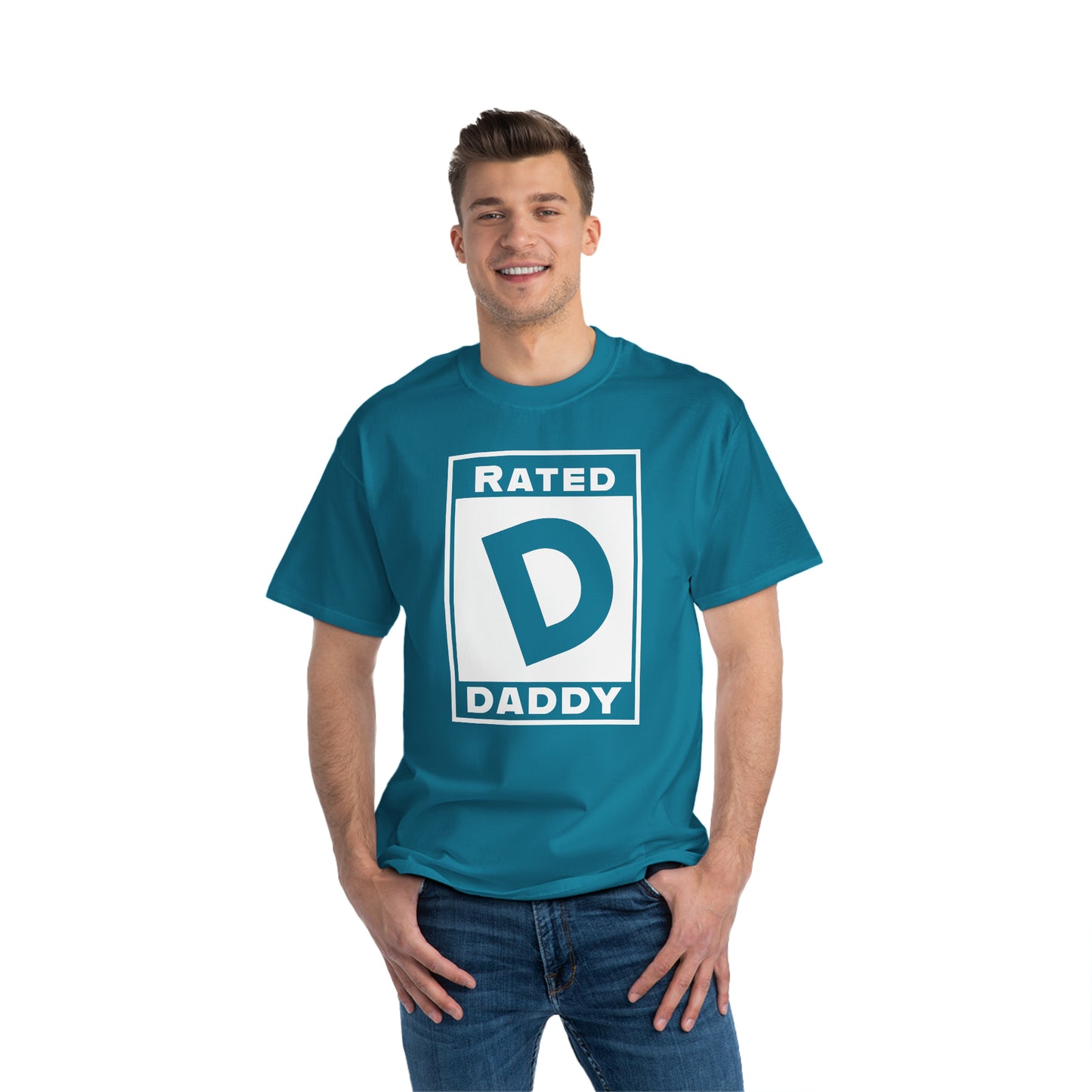 Rated D for Daddy Shirt | Funny Dad Tee | Beefy-T Cotton Shir