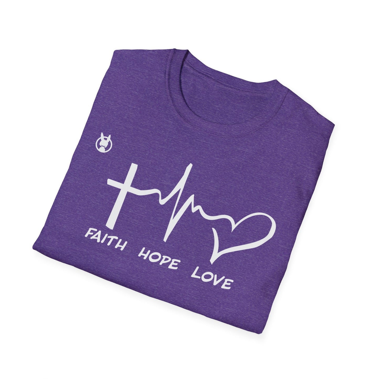 FLH Faith Hope Love T-Shirt | Front Logo Softstyle Tee | Inspirational Apparel