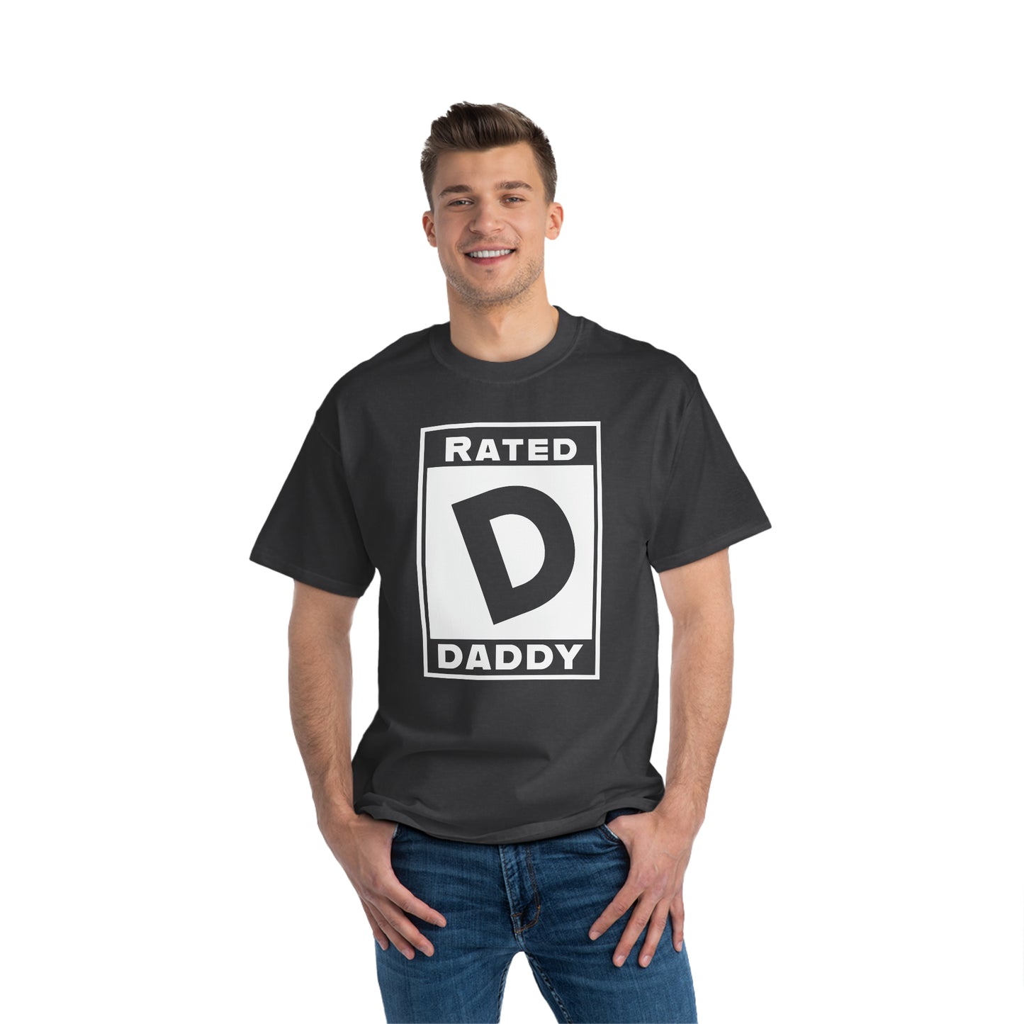 Rated D for Daddy Shirt | Funny Dad Tee | Beefy-T Cotton Shir
