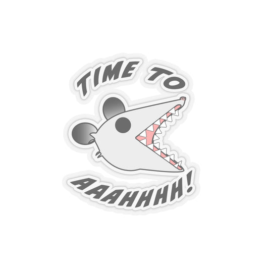 Time to Aaaahhhh Sticker | Possum Meme Kiss-Cut Decal | Furry Art