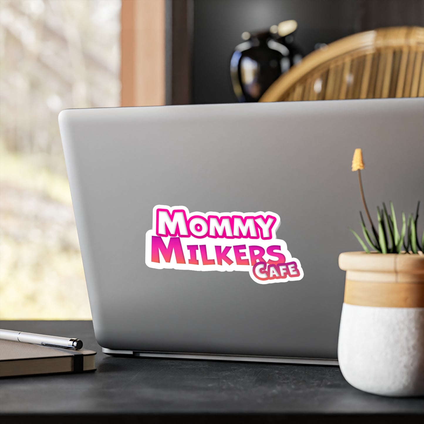 Mommy Milkers Cafe Sticker | Kiss-Cut Vinyl Decal | Waterproof DJ Merch