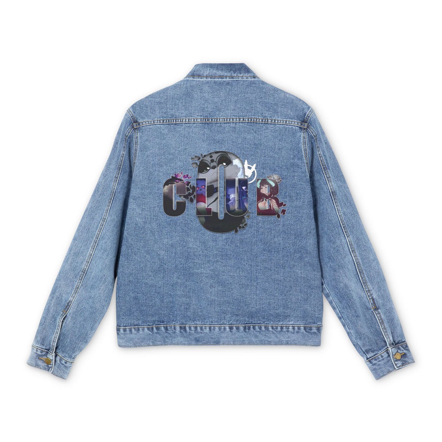 Club-O Men's Denim Jacket | Custom Back Panel Design | Premium Oversized Fit