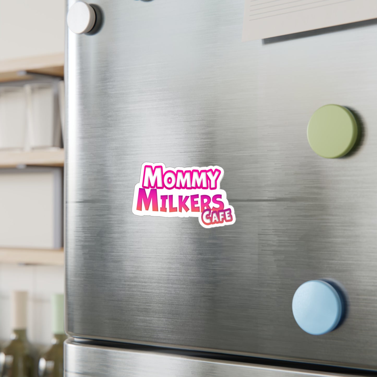 Mommy Milkers Cafe Sticker | Kiss-Cut Vinyl Decal | Waterproof DJ Merch