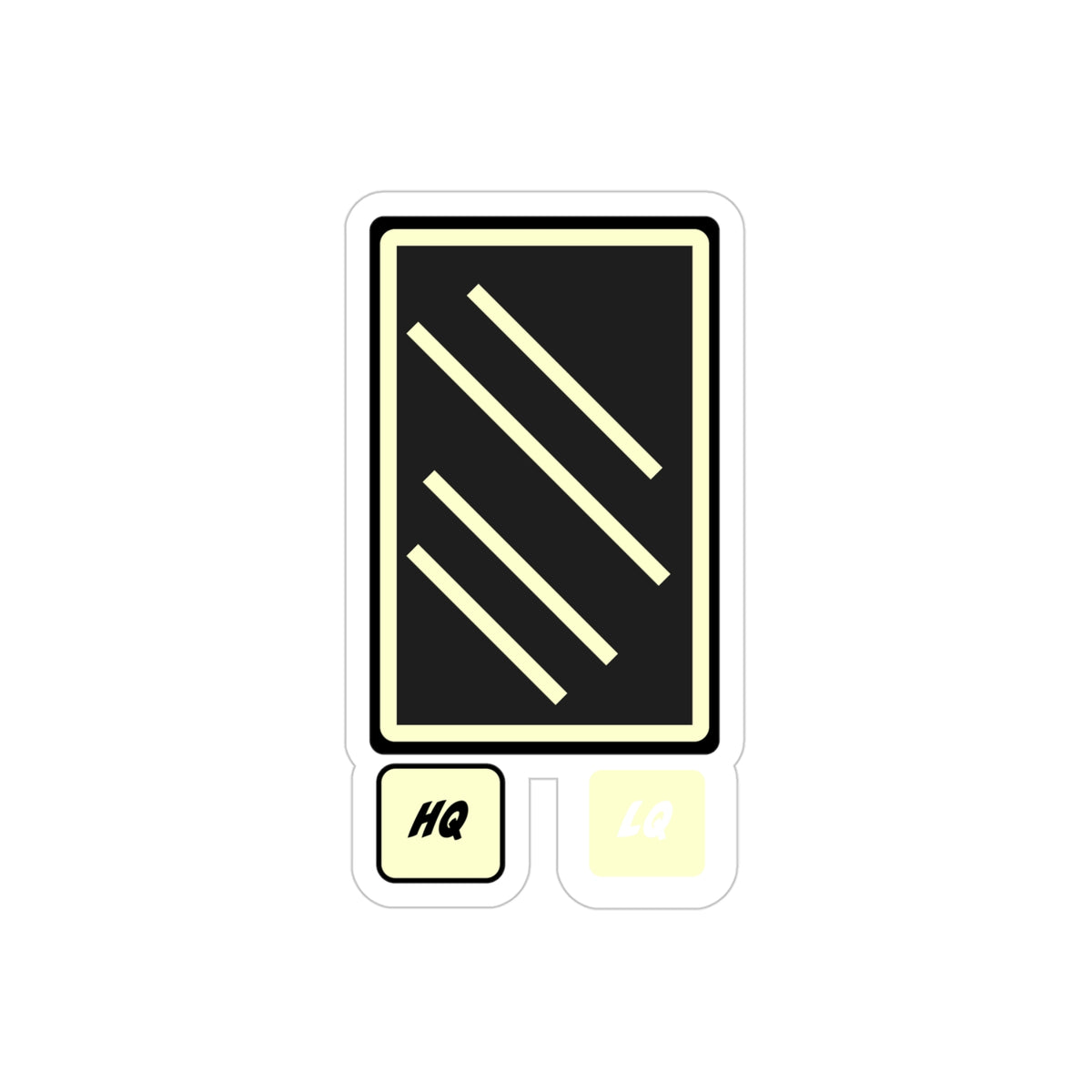 VRChat Mirror Toggle Sticker | Transparent Vinyl Decal | Gaming