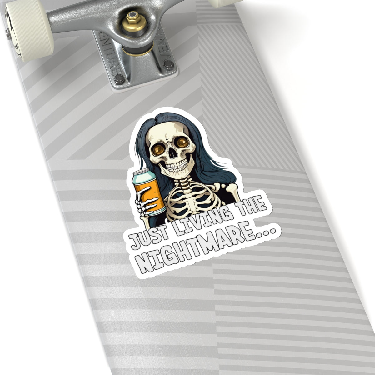 Just Living the Nightmare Sticker | Dark Humor Kiss-Cut Decal