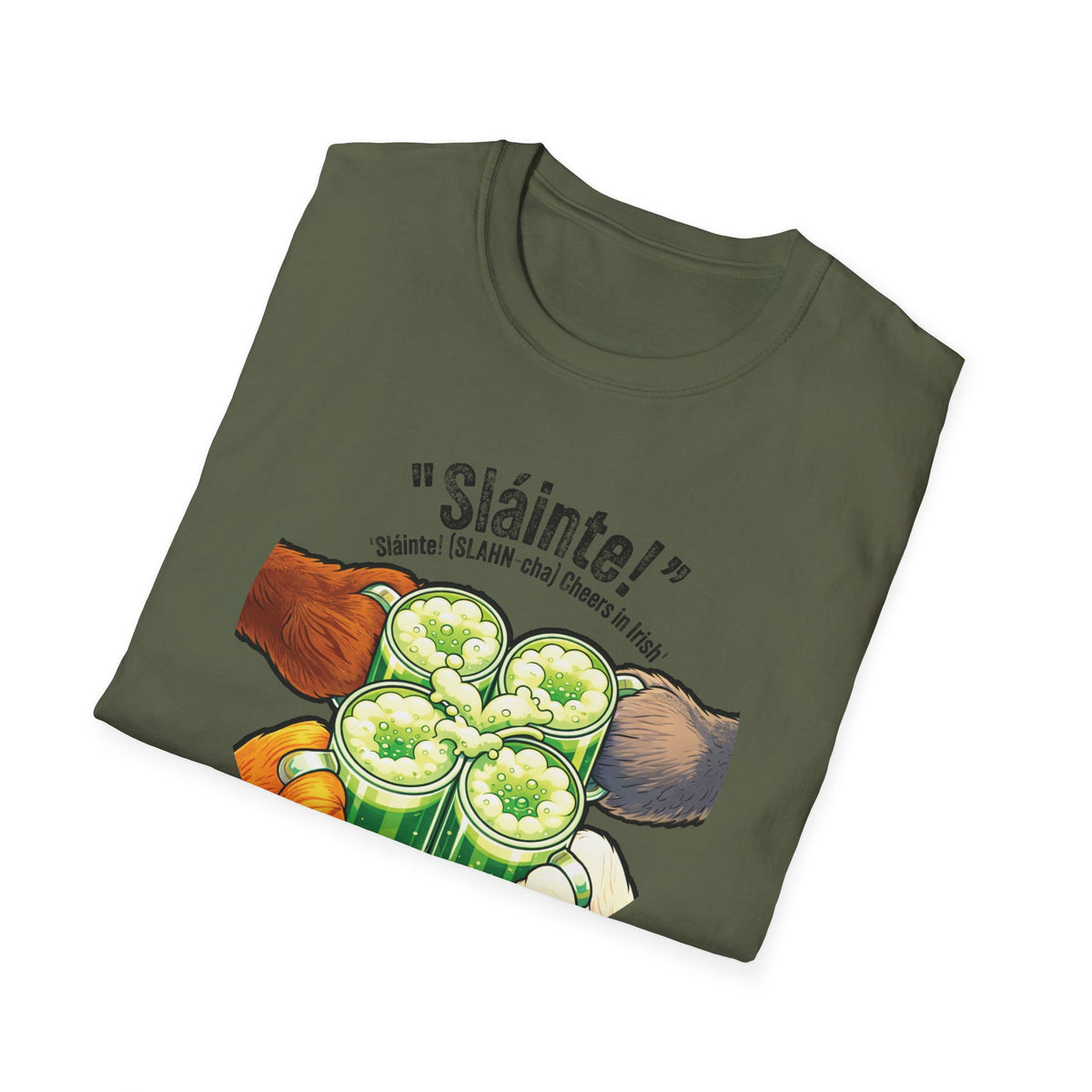Sláinte St Patrick's Day Shirt - Furry Convention Irish Toast Tee