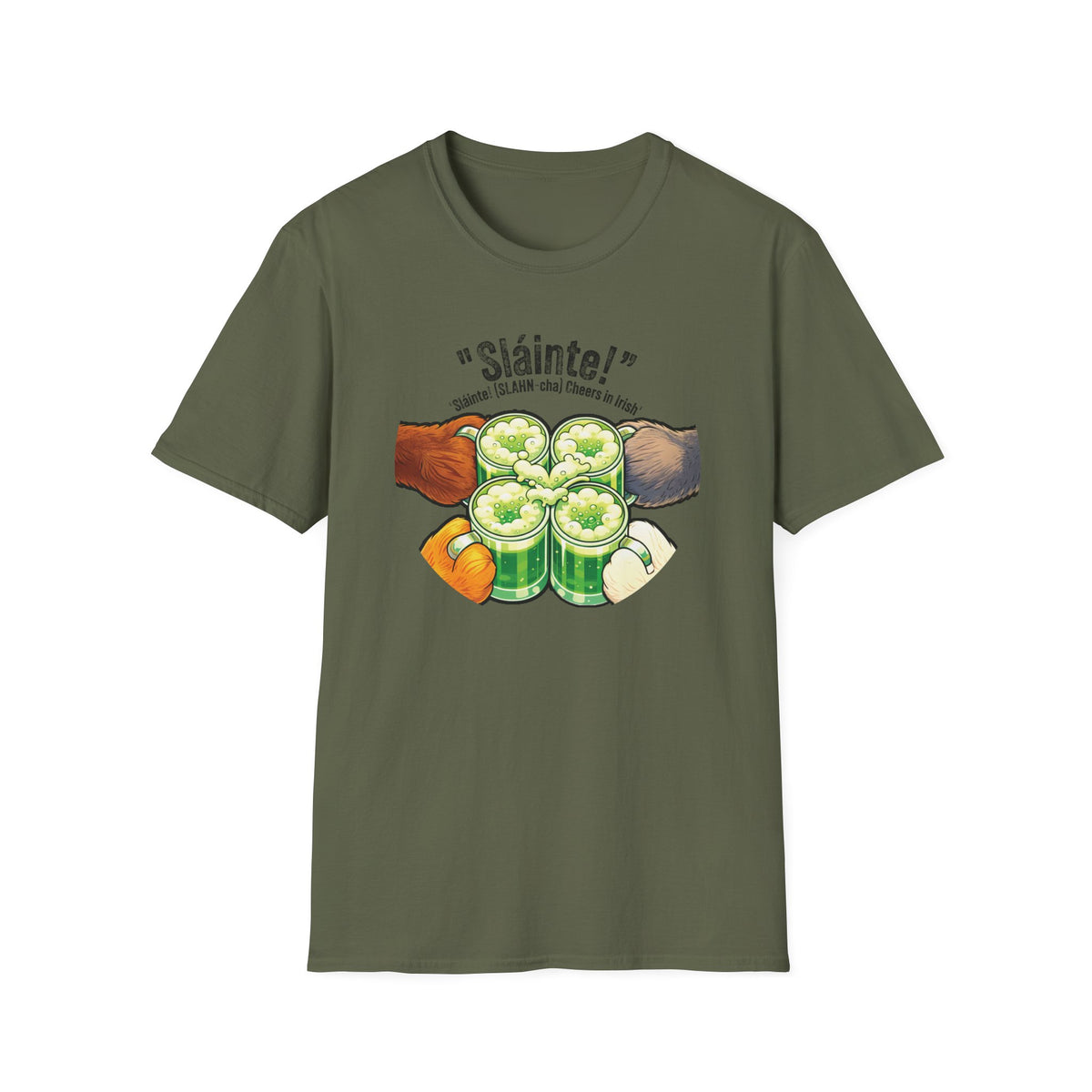 Sláinte St Patrick's Day Shirt - Furry Convention Irish Toast Tee