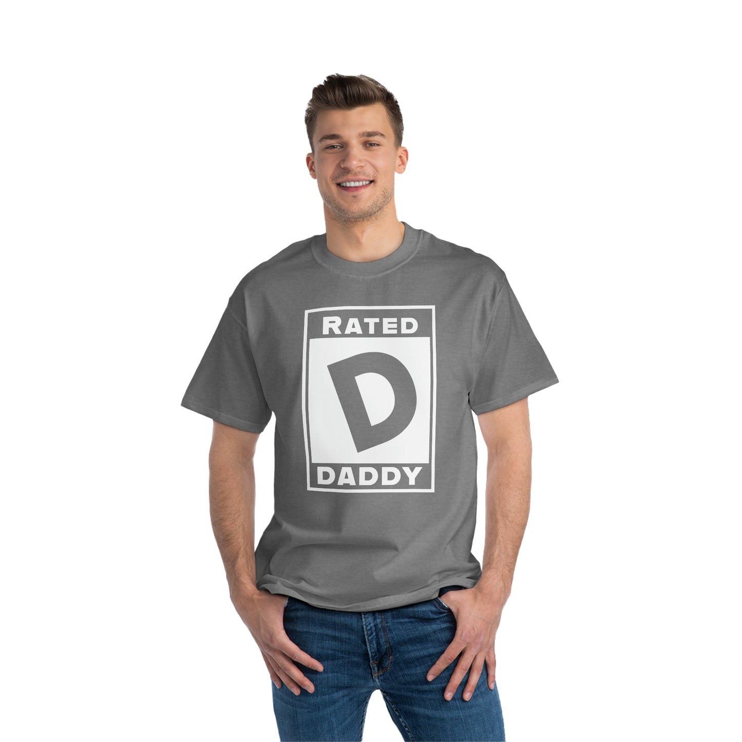 Rated D for Daddy Shirt | Funny Dad Tee | Beefy-T Cotton Shir