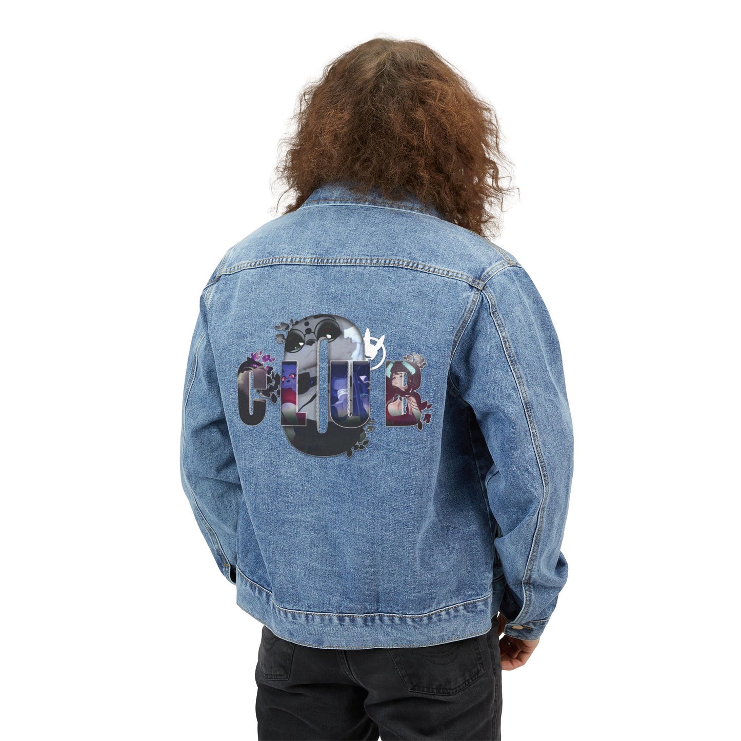 Club-O Men's Denim Jacket | Custom Back Panel Design | Premium Oversized Fit