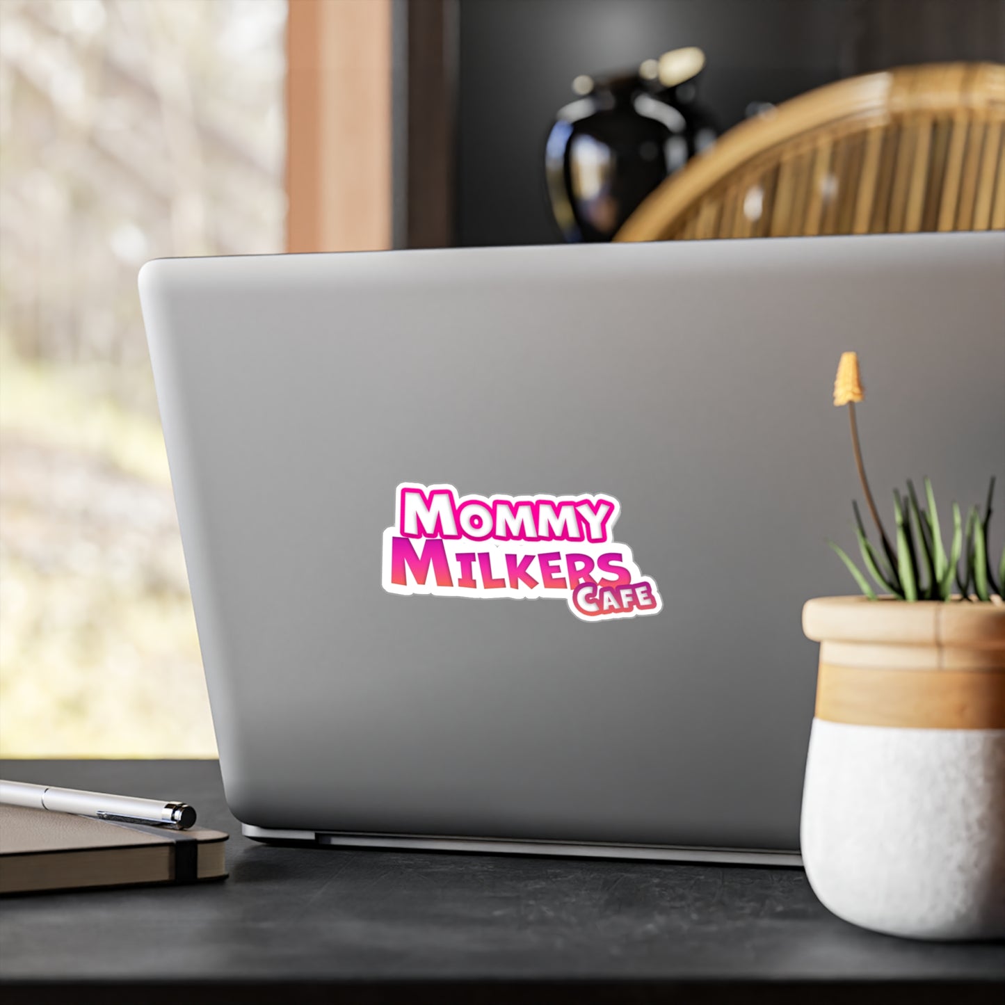 Mommy Milkers Cafe Sticker | Kiss-Cut Vinyl Decal | Waterproof DJ Merch