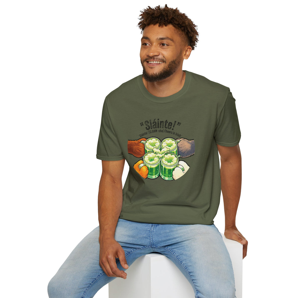 Sláinte St Patrick's Day Shirt - Furry Convention Irish Toast Tee